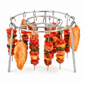 Support Brochettes Air Fryer 16 Pièces en Acier Inoxydable