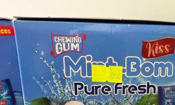 Chewing Gum Mint-Bom Pure Fresh – Kiss – 100 pièces