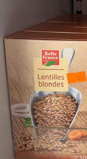 Lentilles Blondes – Belle France – 500 g